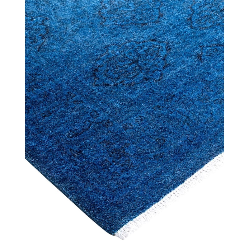 Contemporary Overdyed Wool Hand Knotted Runner - 2' 8" x 7' 10"