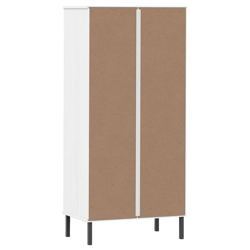 vidaXL Bookshelf Book Cabinet with 2 Drawers Storage Cabinet OSLO Solid Wood - 23.6" x 13.8" x 50.6"