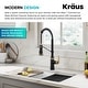 preview thumbnail 43 of 49, KRAUS Allyn Commercial 2-Function 1-Handle Pull Down Kitchen Faucet
