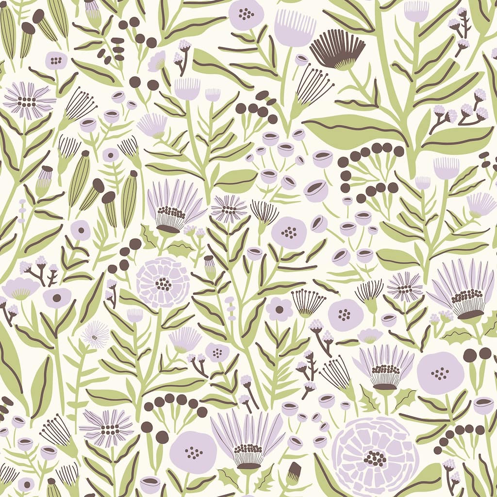 Leah Duncan Lilac Marigold Forest Peel & Stick Wallpaper