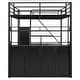 preview thumbnail 11 of 28, Metal Loft Bed with Bulit-in Wardrobe and Storage Staircase, Full Size Loft Bedframe with Locker and Storage Shelves for Kids
