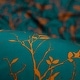preview thumbnail 3 of 3, Chanasya Teal Reversible Microfiber Velvet Leaves Foliage 5-Piece Duvet Cover Set