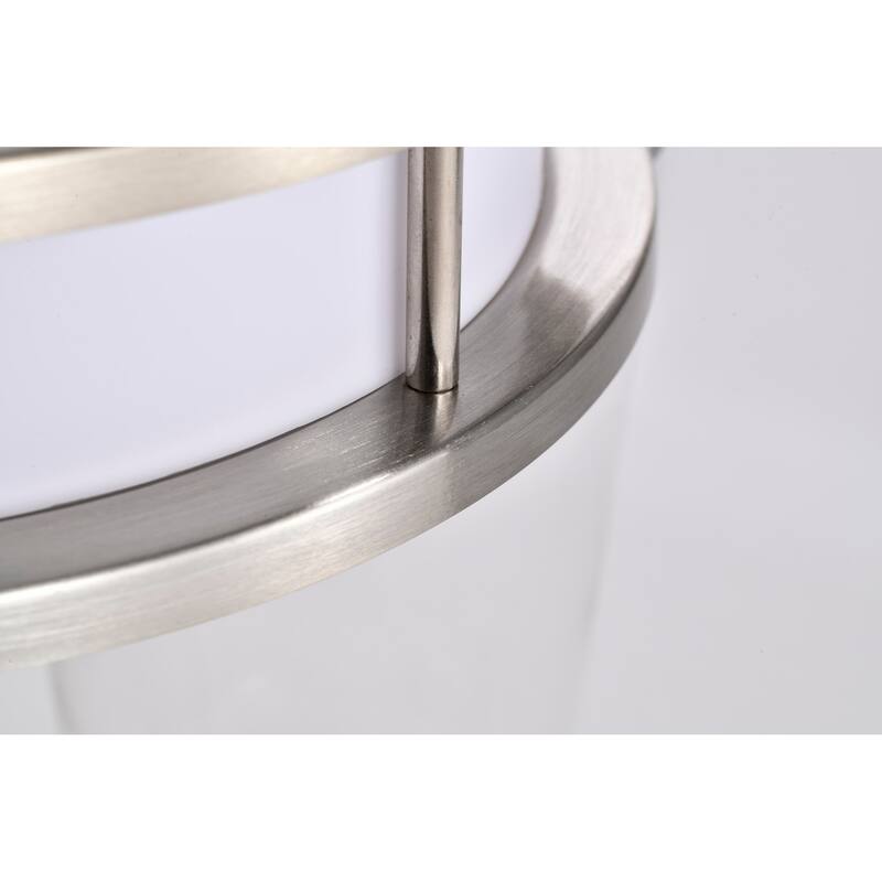 Glamour LED 10 inch Flush Mount Fixture Brushed Nickel Finish CCT Selectable 3K/4K/5K - Brushed Nickel