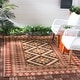 preview thumbnail 34 of 79, SAFAVIEH Veranda Eyvor Indoor/ Outdoor Waterproof Patio Backyard Rug 2' x 3'7" - Red/Natural