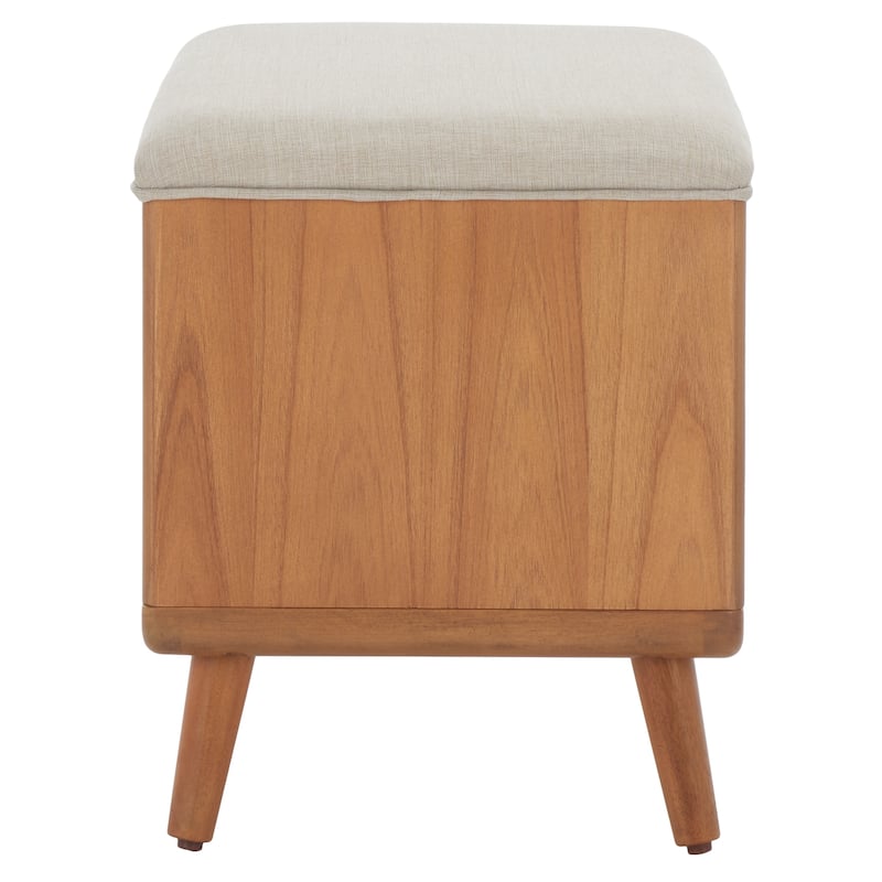 SAFAVIEH Marilla Open Shelf Bench with Cushion - 20" W x 15" D x 18" H - 20Wx15Dx18H