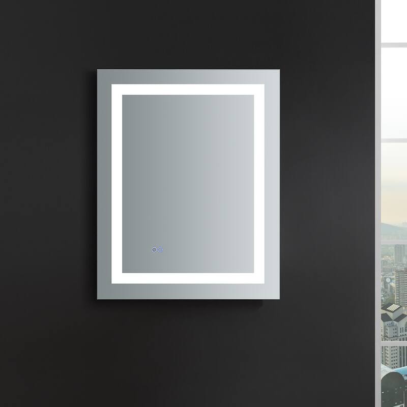 Fresca Luminosa 30" x 24" Framed Bathroom Mirror with LED Lighting and