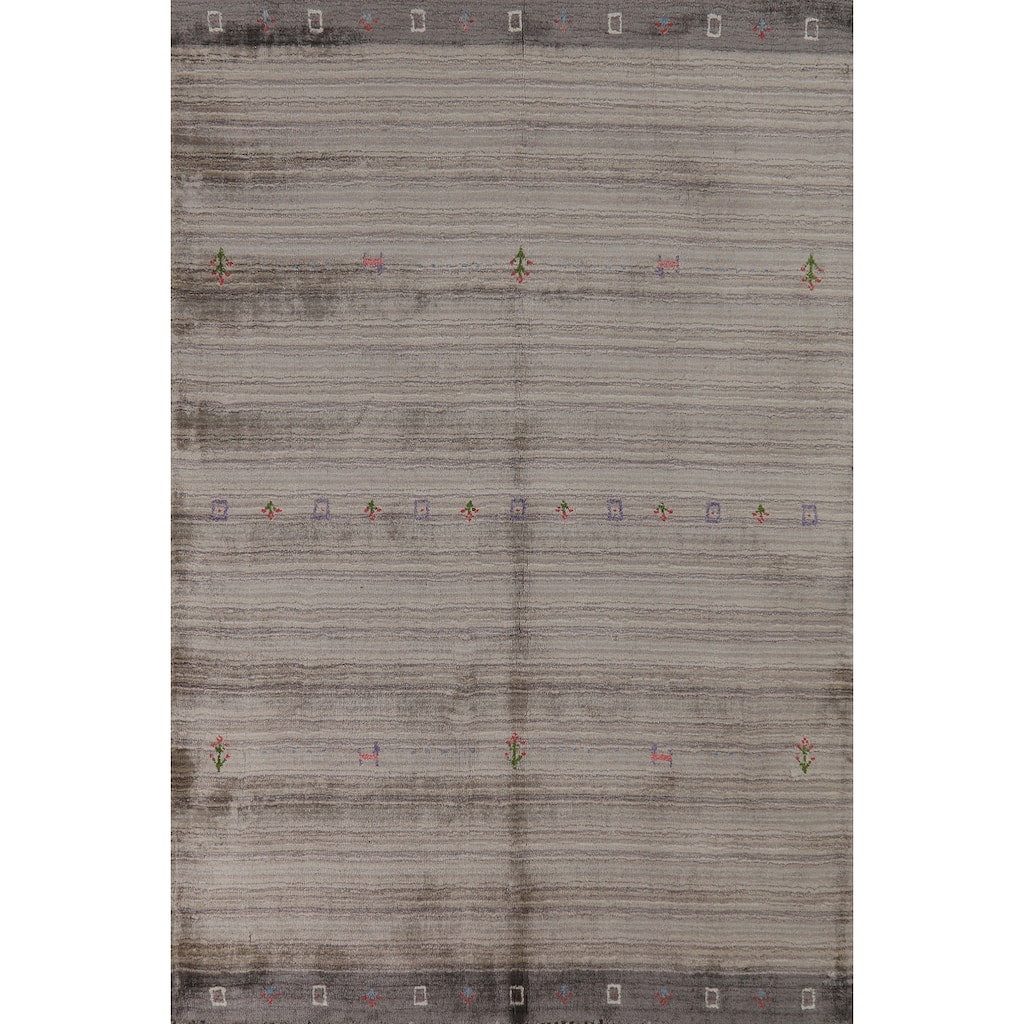 Hand Knotted Oriental 100% Wool Carpet Tribal Tribal Multi-Colored Gabbeh Area Rug - 5' 11'' X 4' 1''