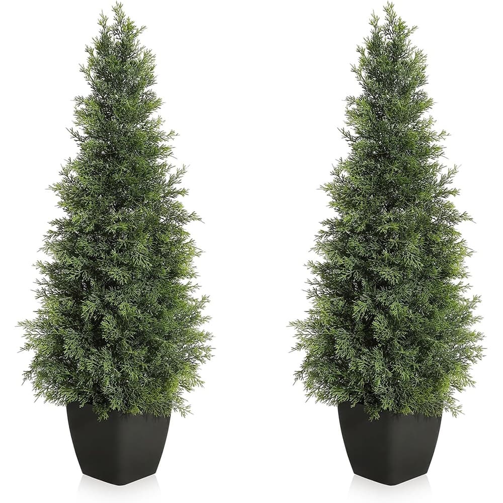 Outdoor Artificial Cedar Tree 2PCS UV Protection for Home