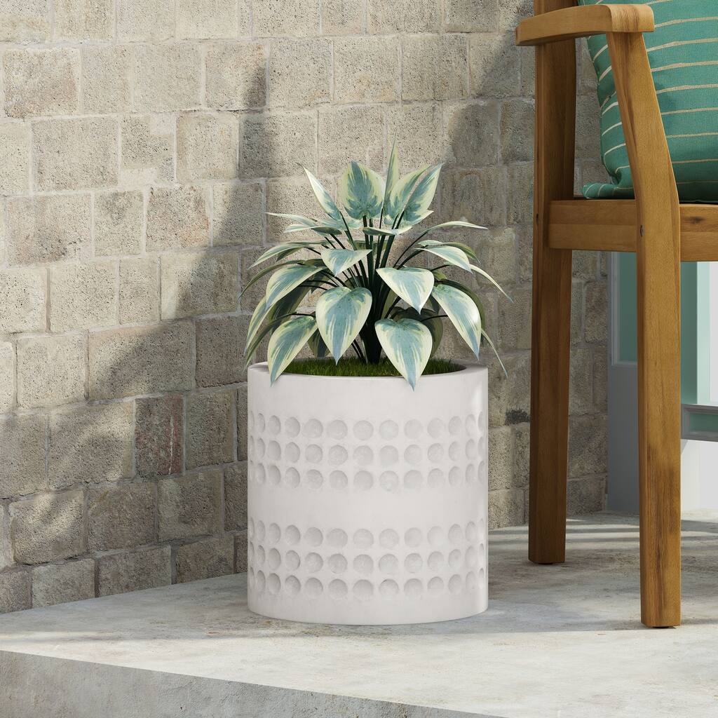 Classic Decorated with dots Outdoor Pleated Planter, for Garden Porch
