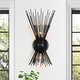 preview thumbnail 2 of 8, Nathan 2-Light Black Starburst Wall Sconce Light - 18"H