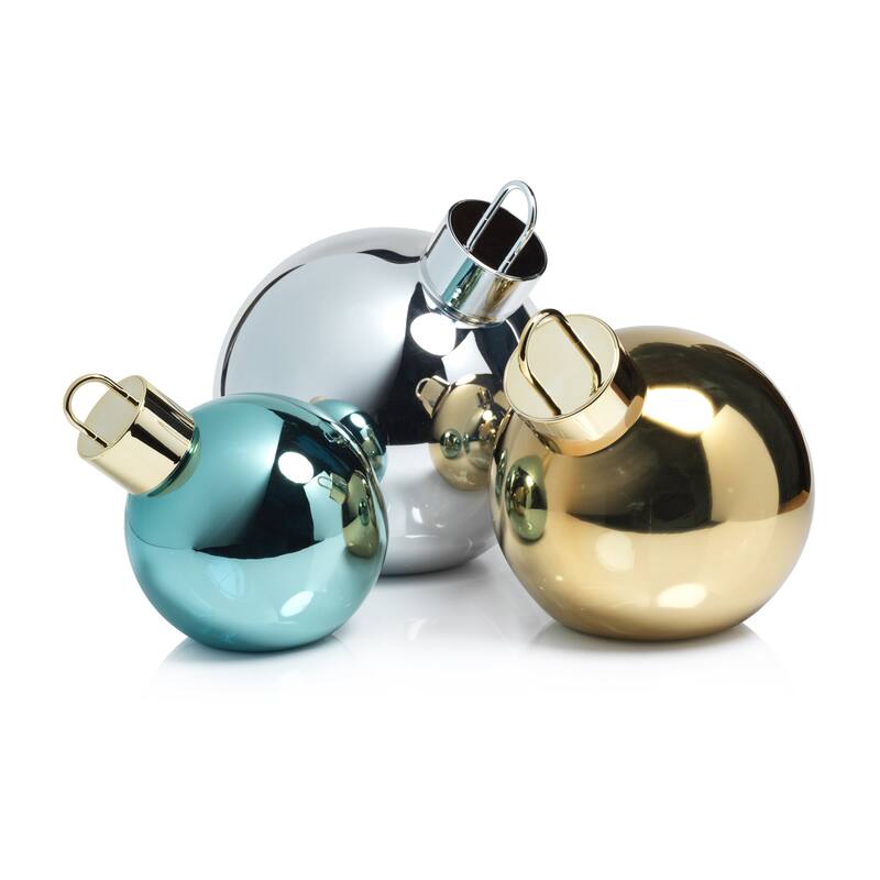 LED Oversized 9.75" Gold Glass Ball Ornament - 9.75
