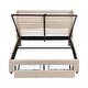 preview thumbnail 12 of 16, Modern Queen Size Upholstered Hydraulic Platform Bed with 2 Drawers - Large Storage Space, Metal Construction
