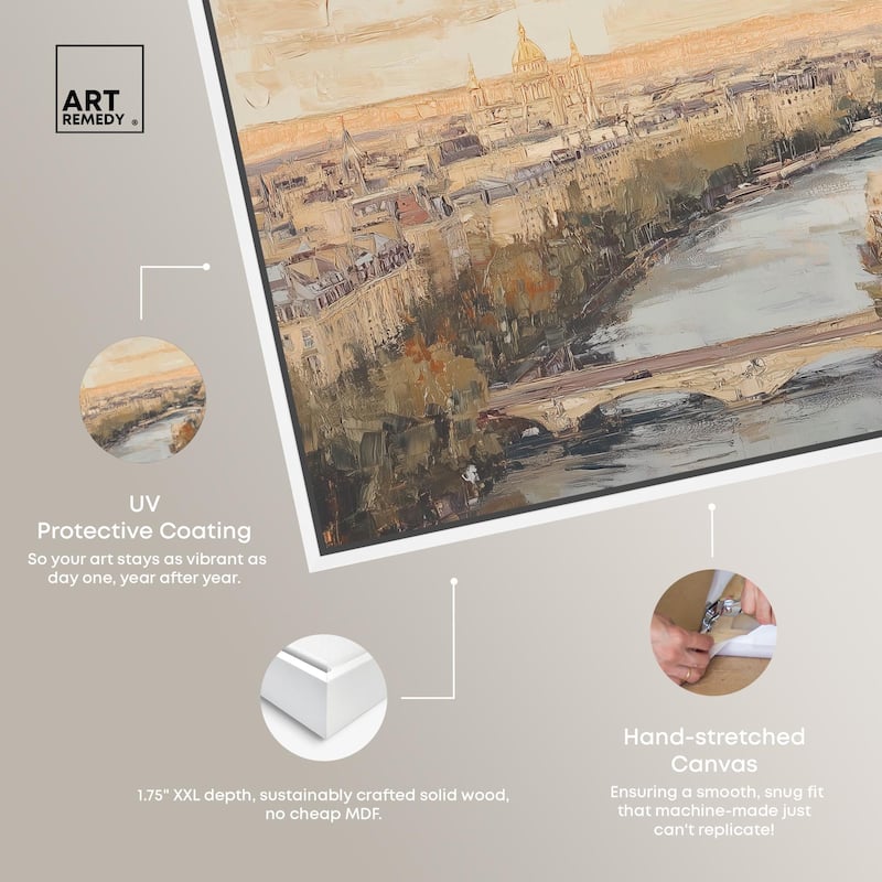 Sunrise Paris Canvas by Art Remedy