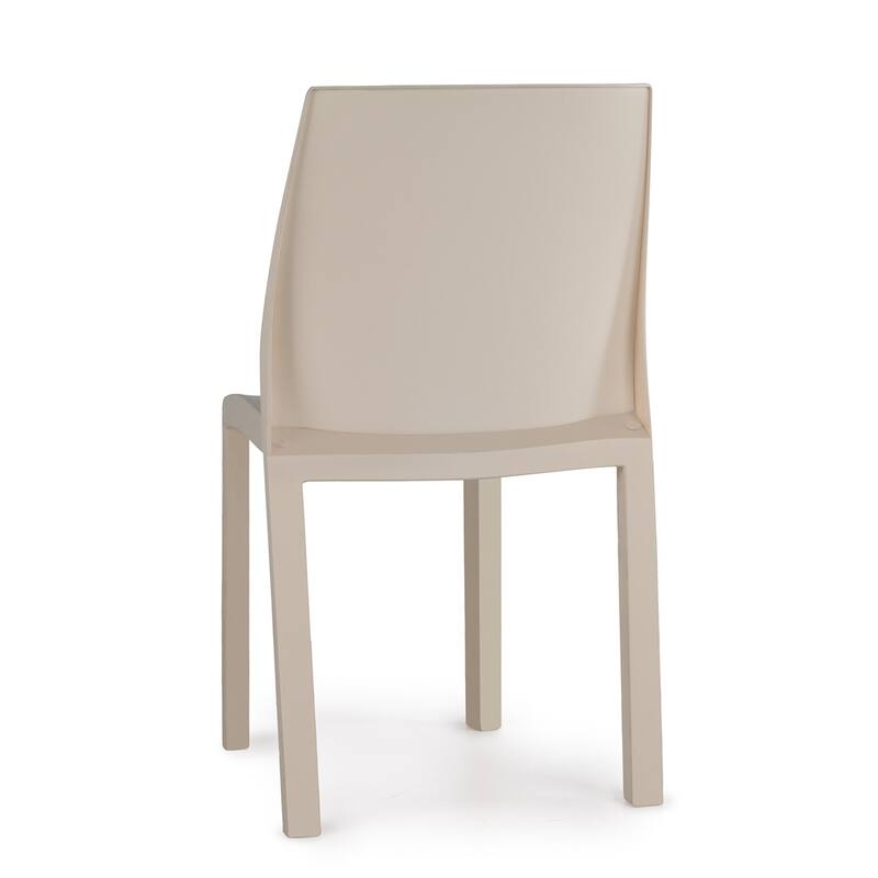 WRGHOME Modern Stacking Patio Dining Side Chair Indoor/Outdoor (Set of 2) - 33.27'' H X 18.50'' W X 21.06'' D