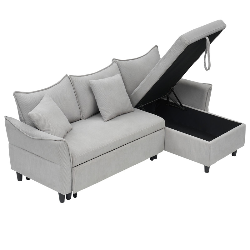 79.92'' Corduroy Upholstered Storage Sofa Bed