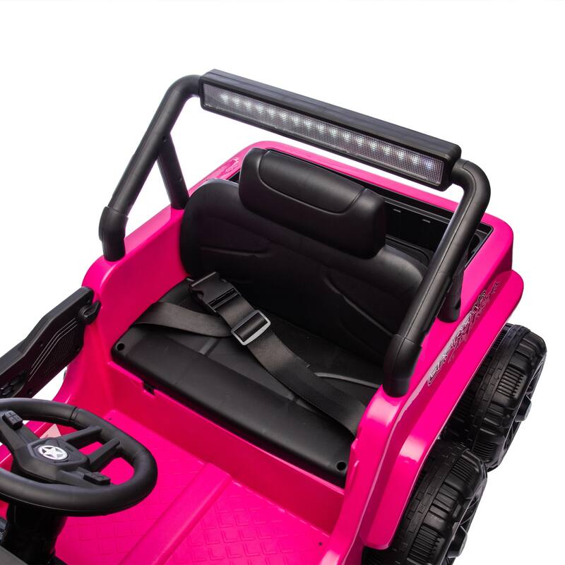 12V Kids Ride On 6-Wheel electric truck car W/Parents Control,Six-Wheel Suspension,Four motors,Power display,Searchlight