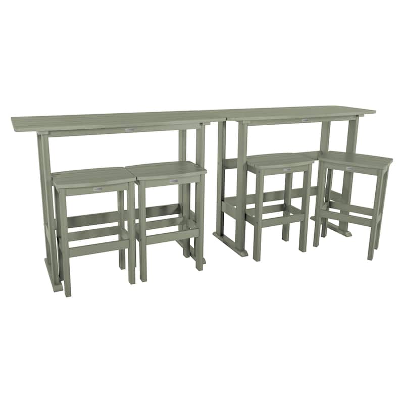 Lehigh 6-Piece Outdoor Balcony Set - Bar-height - Eucalyptus