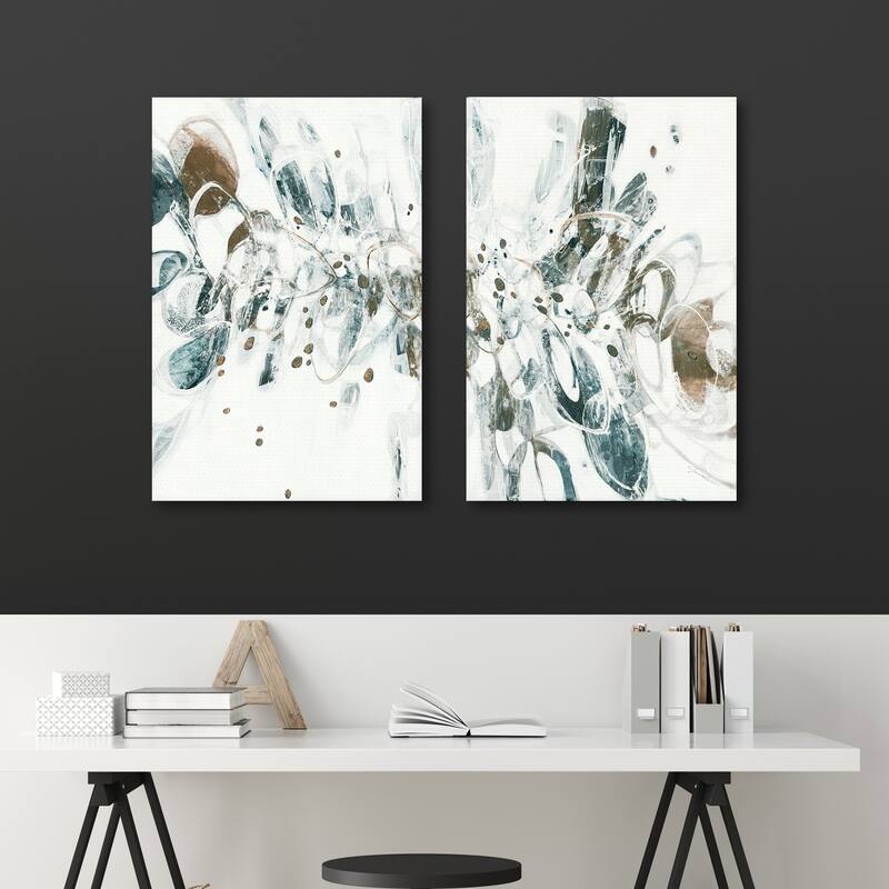 Shattered Glass Part A, B by Liz Jardine Canvas Art Prints
