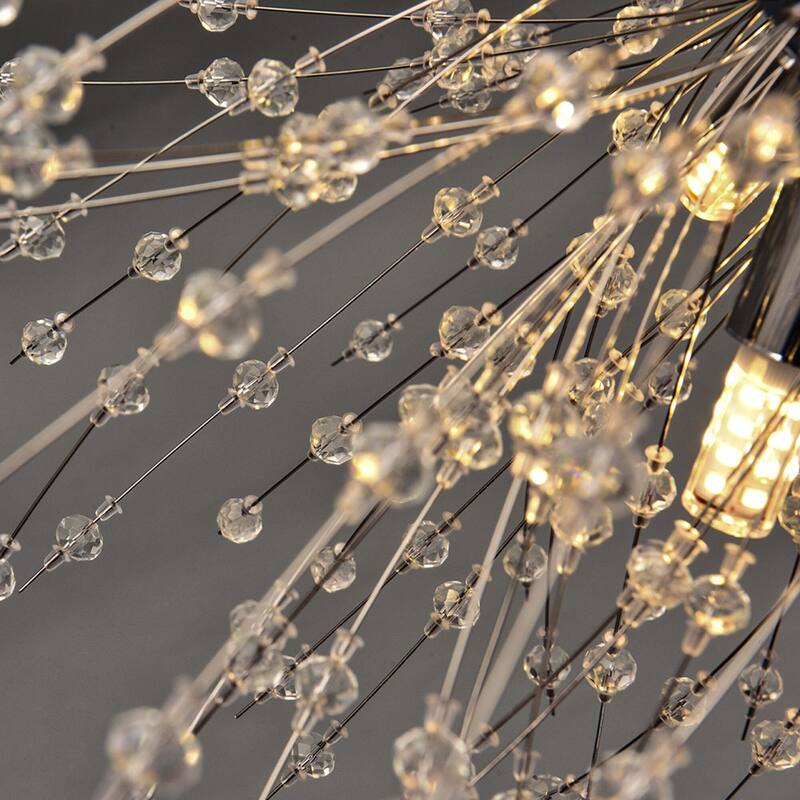 8/9/12/16-Light Modern Linear Sputnik Firework Dandelion Crystal Chandelier