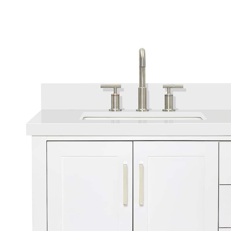 Ariel S073DWQRVO Magnolia 72" Free Standing Double Basin Vanity Set