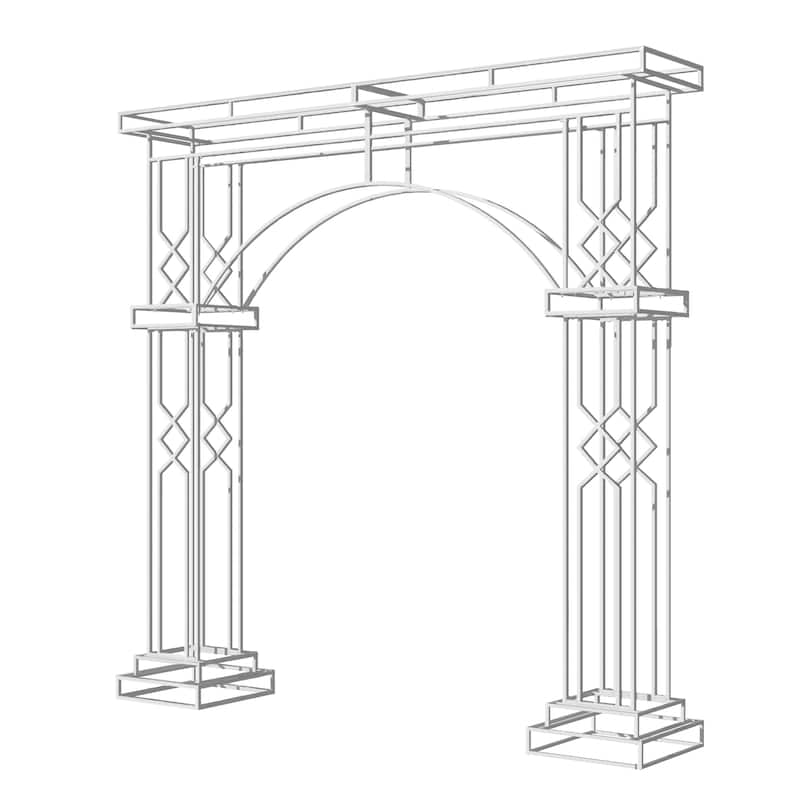 Outdoor Garden Victorian Trellis Iron Arbor Wedding Stand