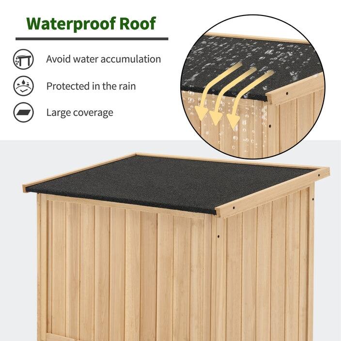 MCombo Outdoor Storage Cabinet Shed, Shuttered Doors with Lock, Wooden 0709 / 0808 / 1900