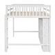 preview thumbnail 7 of 16, Full Size Loft Bed with 8-Open Storage Shelves, Wooden Kids Loft Bed Frame with Built-in Ladder, White