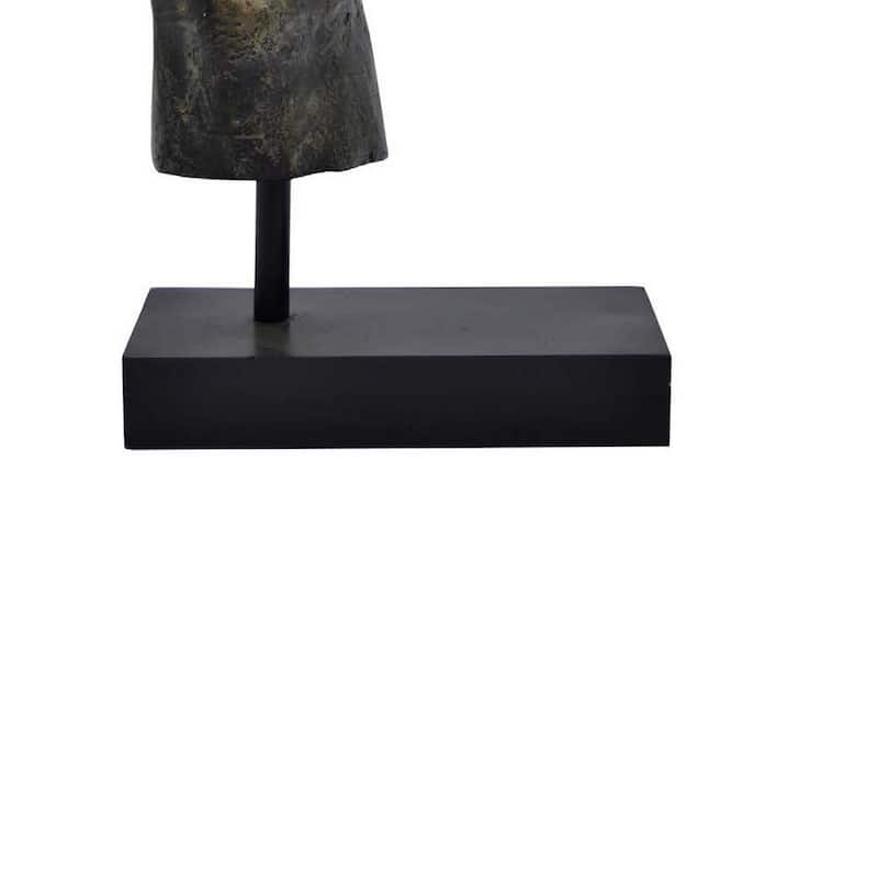 Lizzy Tabletop Decorative Hand Sculpture, Black, Bronze Resin 14 Inch