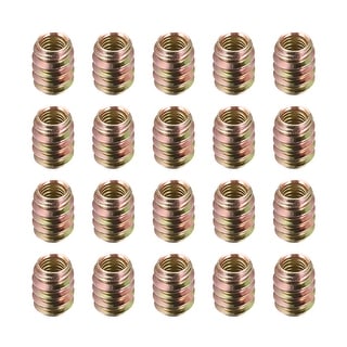 Furniture Threaded Insert Nuts M6 Internal Thread 15mm Length 20pcs ...