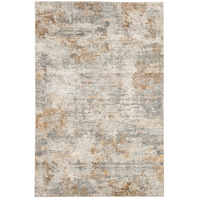 Terra by Obeetee Impressions Abstract Blue Rug - Oxford Blue - 5' x 7'5"