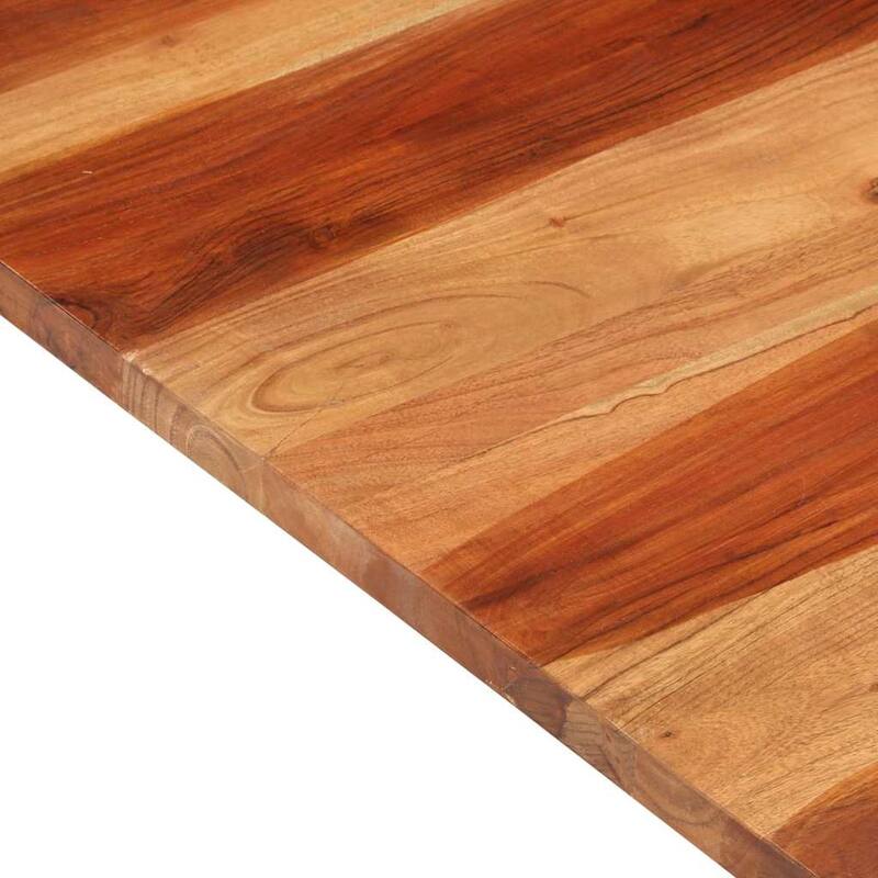 vidaXL Table Top Replacement Board Dining Room Tabletop Solid Wood Acacia - 27.6 x 27.6 x 1.1 in