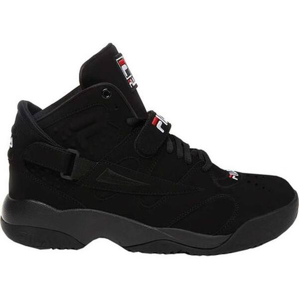 Shop Fila Men S Spoiler Basketball Sneaker Black White Fila Red Overstock 20590266