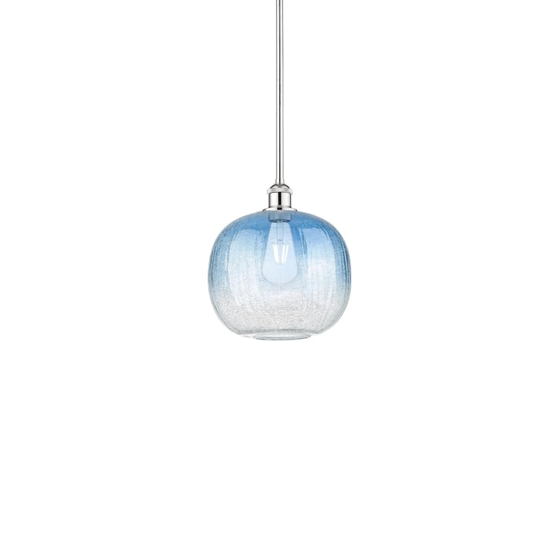 Innovations Lighting 616-1S-12-11 Brookhaven Sphere Pendant Brookhaven - Polished Chrome / Sapphire Blue