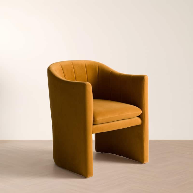 Modrest Danube Modern Burnt Orange Fabric Dining Chair