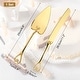 preview thumbnail 1 of 3, Cake Cutting Set for Wedding, Cake Knife and Server Set for Gift Big Heart - Gold Gold