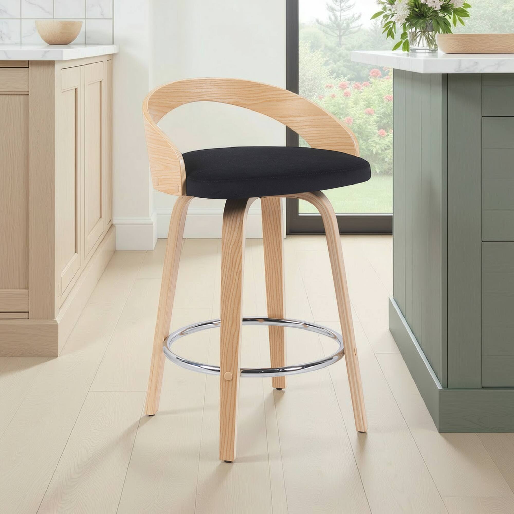 Option Black Fabric & Oak