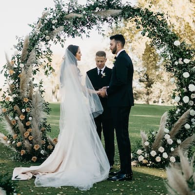 Heavy Duty Round Wedding Arch Metal Backdrop Stand