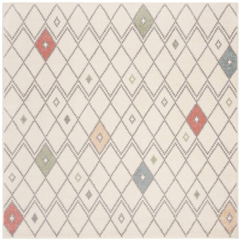 SAFAVIEH Adirondack Hallie Vintage Boho Oriental Rug - 6' Square - Ivory/Multi