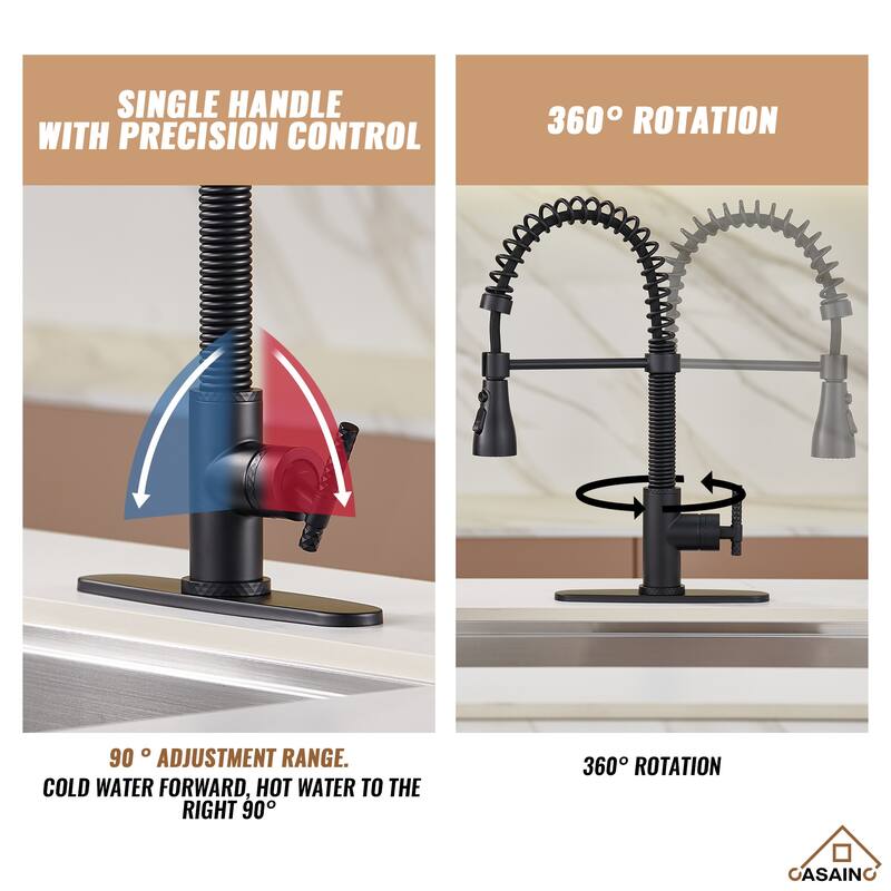 Single Handle Pull Down Sprayer Kitchen Faucet