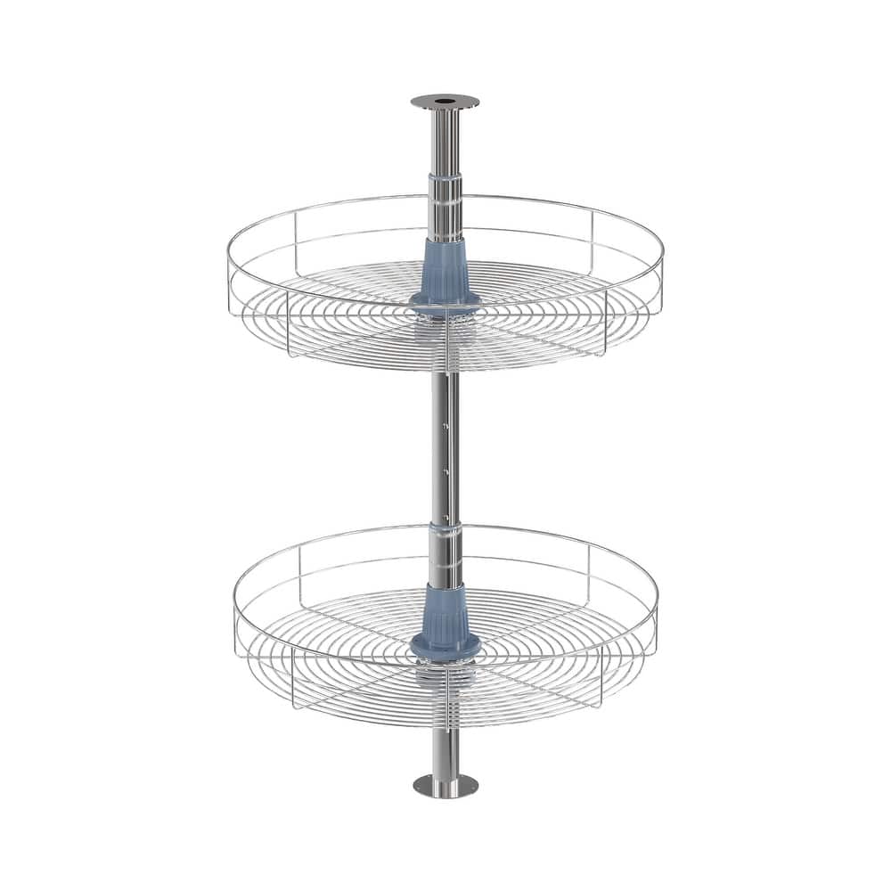 Dowell Lazy Susan 18" Diameter - 360 Degree Double Rack Stainless Steel