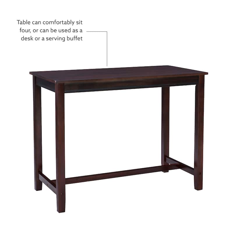 3-Piece Counter Table and Stools - 47.25" - Brown and Blue