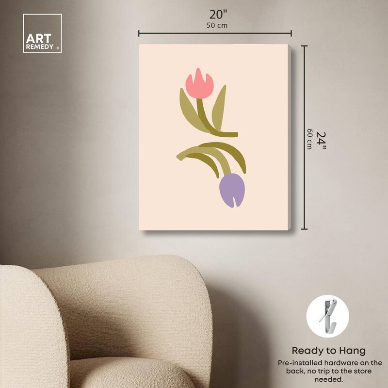 Tulips for my Twenties Canvas by Art Remedy, Gallery Wrapped