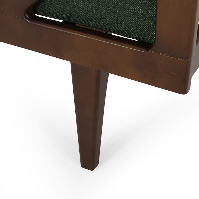 Modern 65" Button Tufted Chaise Lounge Chair with Bent Wood Desing and Rolled Accent Pillows