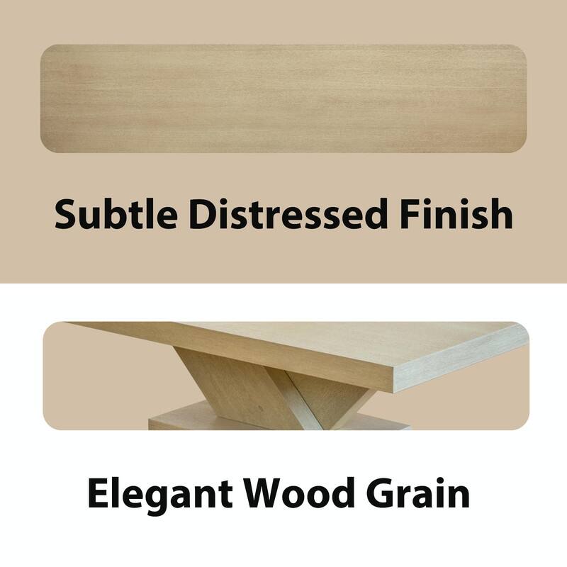 47" Modern Cross-Leg Coffee Table - Solid Wood Veneer Center Table with Sturdy X-Shape Design and Ample Storage