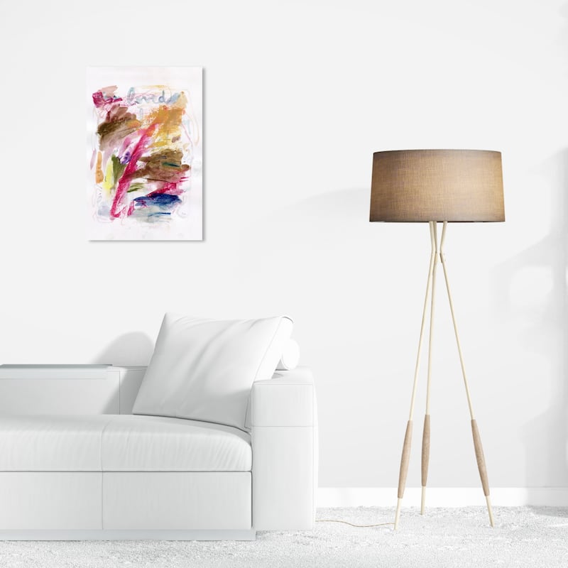 Wynwood Studio Canvas Abstract Beloved Colors White and Modern & Contemporary Wall Art Canvas Print - 24 x 16