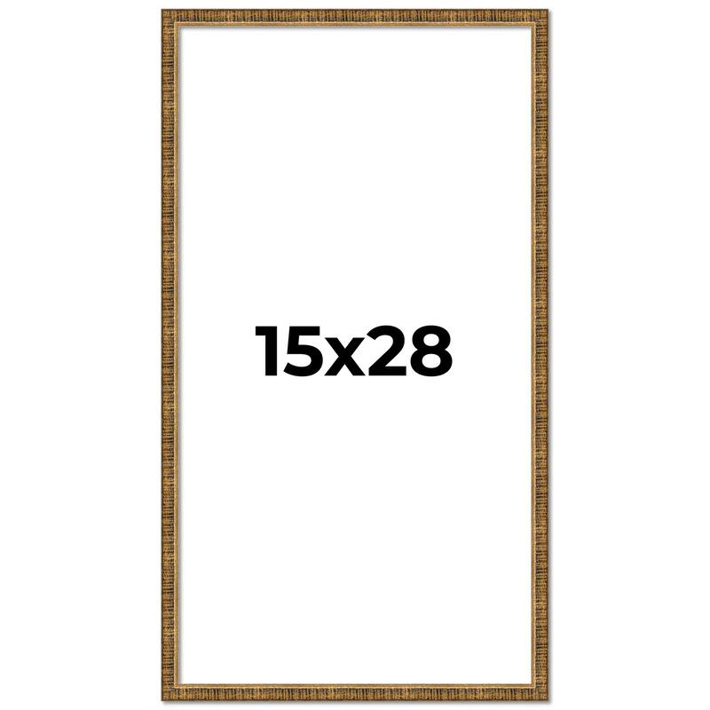 15x28 Frame Gold Kingsley Distressed Solid Wood Picture Frame Width