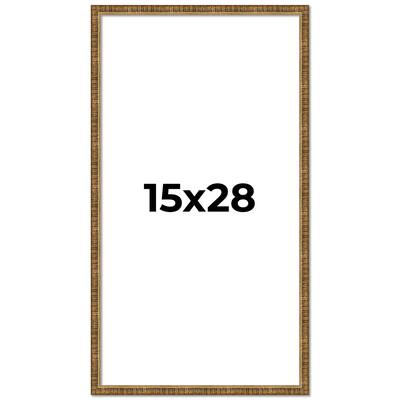 15x28 Frame Gold Kingsley Distressed Solid Wood Picture Frame Width
