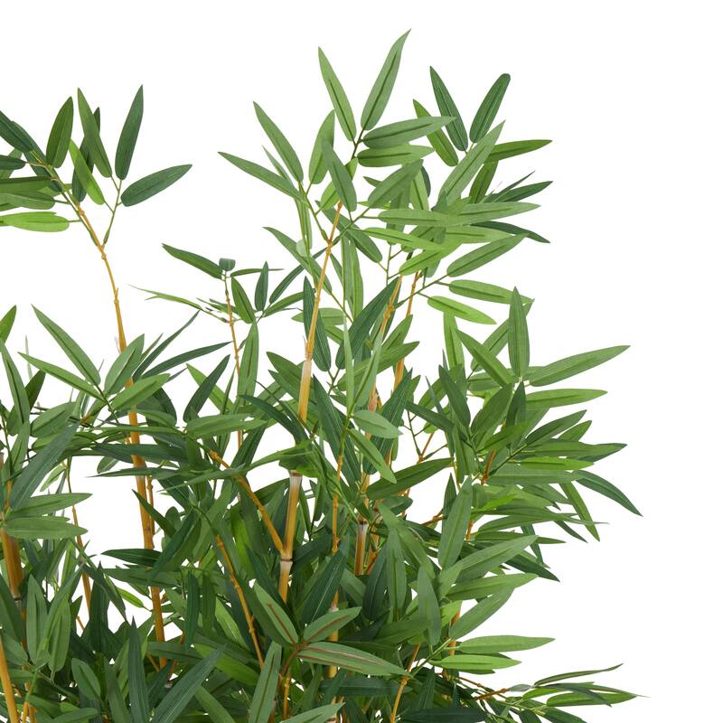 Faux Foliage Artificial Tree with Realistic Leaves and Brown Seagrass Pot - Green - Roche River Decor - 27"W x 27"L x 59"H