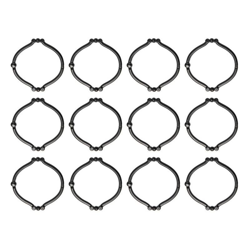 Utopia Alley Rustproof Zinc Shower Curtain Rings for Bathroom, Set of 12