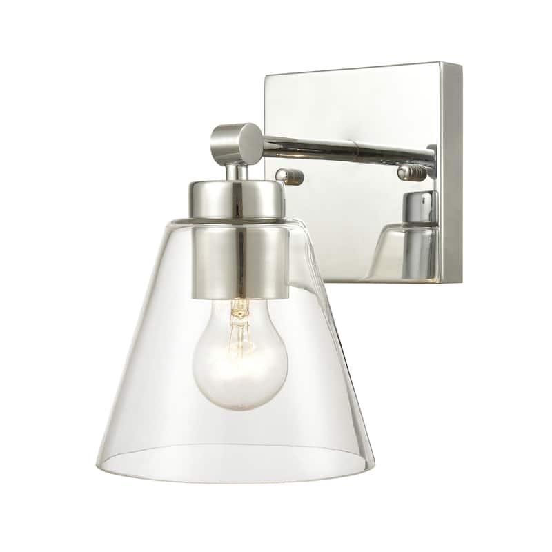 Elk Home East Point Polished Chrome With Clear Glass 1 Light Vanity